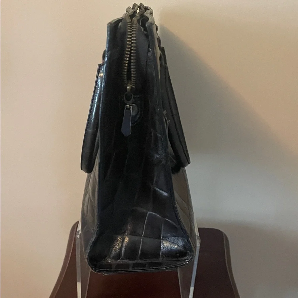 Jean Paul Gaultier Crocodile Embossed Briefcase